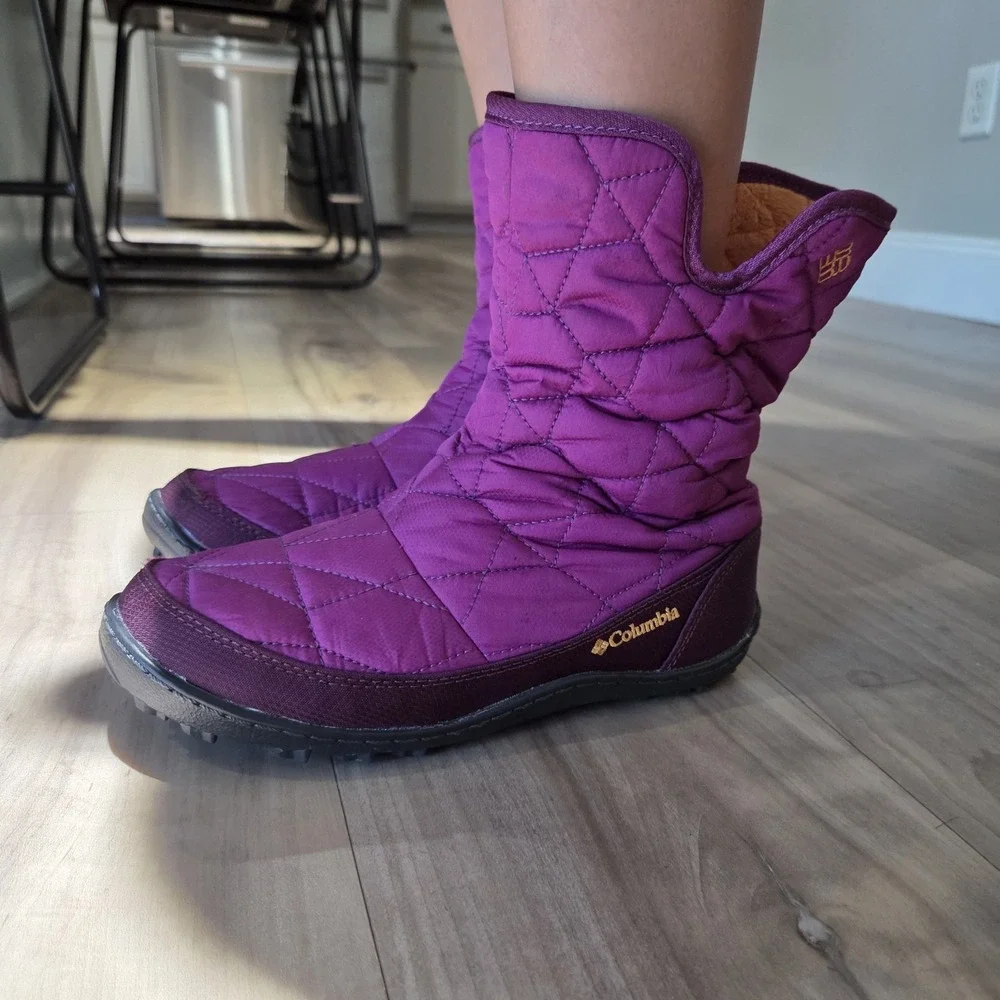 Columbia Girls Omni‎ Tech Waterproof Fleece Lined Winter Boot Size 4